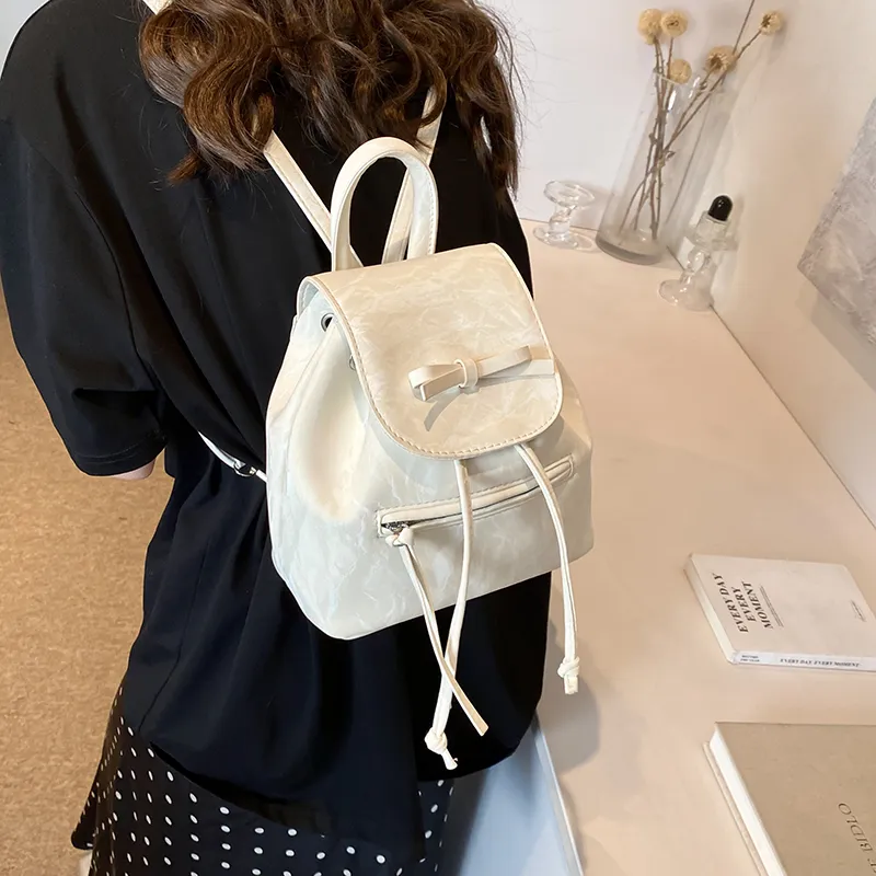 PINK·LAND PU Backpack Regular Women's Blue/Silver/White/Black-17