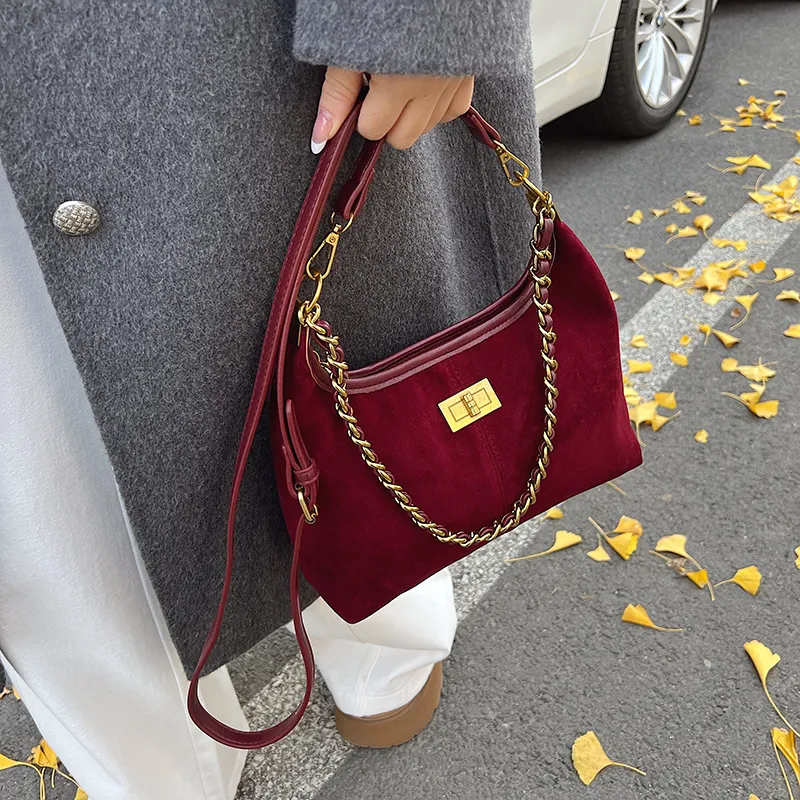 RUIPAI Suede Crossbody Bag, Shoulder Bag Women's Brown/Coffee/Burgundy/Black-15