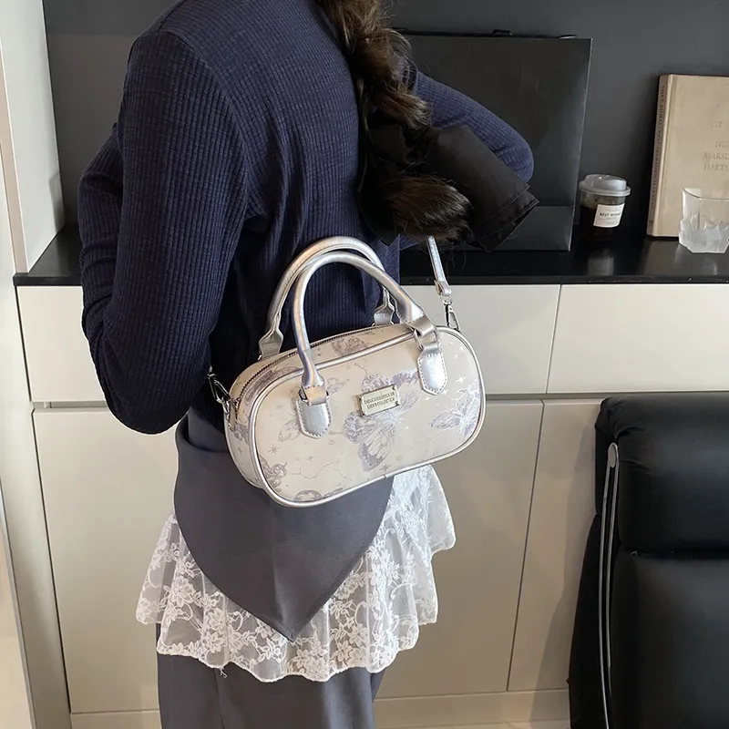 RUIPAI PU Crossbody Handbag Regular Women's Silver/Pink-6