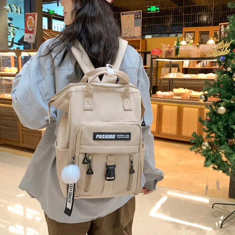 RUIPAI Nylon Backpack Regular Khaki/Green/Dark Blue/Black/Purple-4