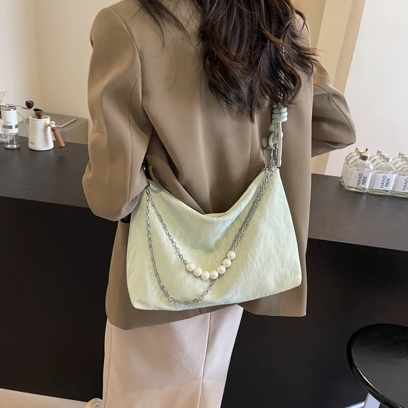 PINK·LAND PU Tote Crossbody Bag Shoulder Bag Women's Silver/Ecru/Green/Black-15