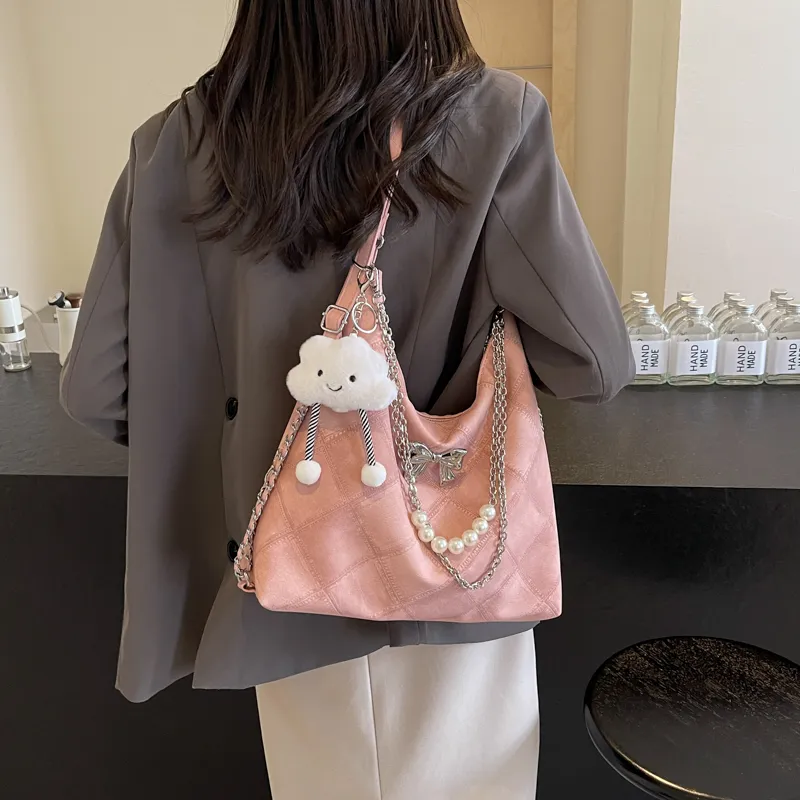 PINK·LAND PU Crossbody Bag Shoulder Bag Women's Dark Tea/Blue/Ecru/Pink-20