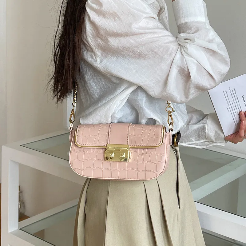 PINK·LAND PU Shoulder Bag Regular Women's Cherry Blossom Pink/Ecru/Elegant Black-1