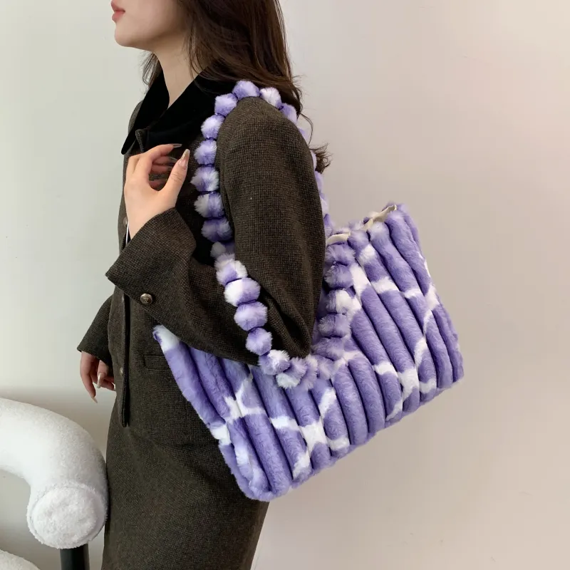 PINK·LAND Cotton Shoulder Bag Regular Women's Khaki/Purple/Pink/Blue-14