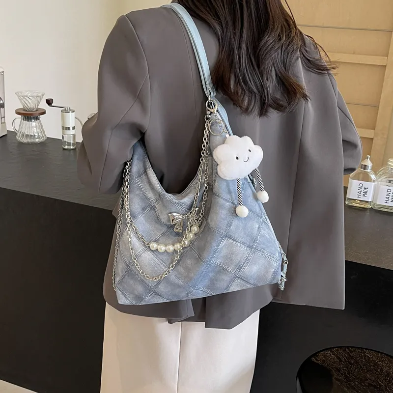 PINK·LAND PU Crossbody Bag Shoulder Bag Women's Dark Tea/Blue/Ecru/Pink-7