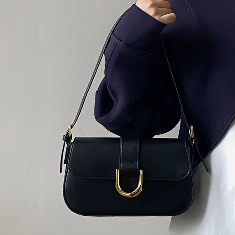 PINK·LAND Pu Shoulder Bag Regular Women's Burgundy Patent Leather+Shopping Bag/Black+Shopping Bag-3