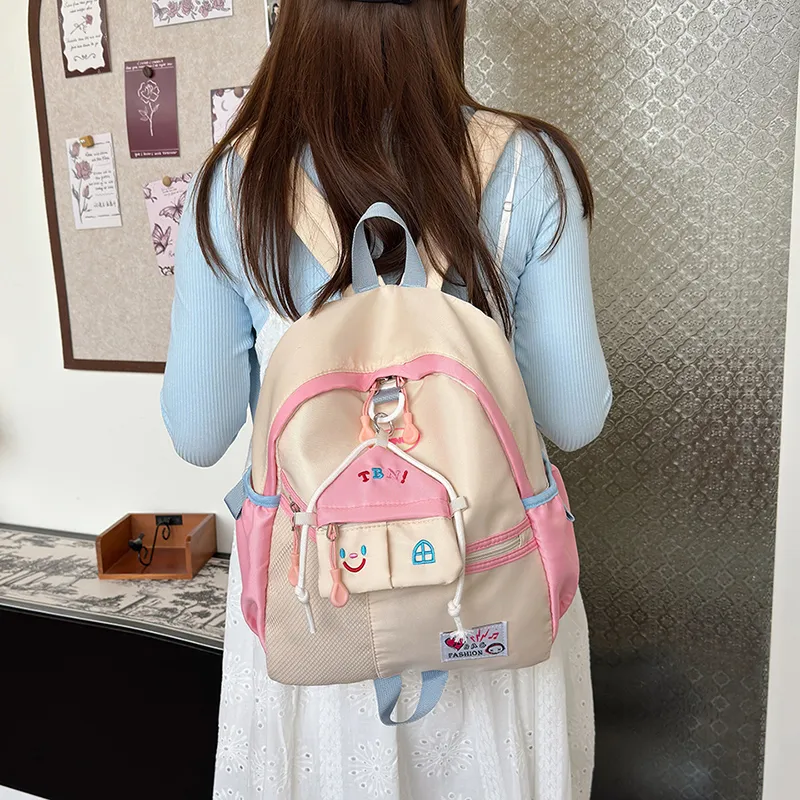 RUIPAI Oxford Backpack Regular Women's Beige/Blue/Black-2