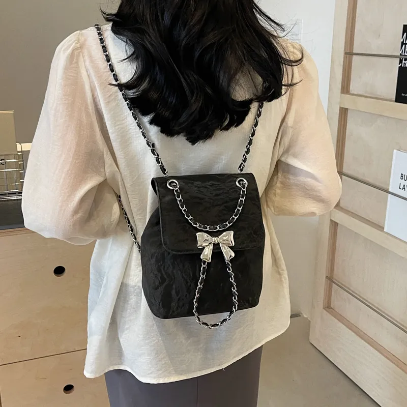 RUIPAI PU Backpack Women's Silver/Ecru/Green/Black-15