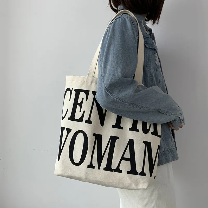 PINK·LAND Canvas Canvas Bag Shoulder Bags Regular Women's Beige/Black-3