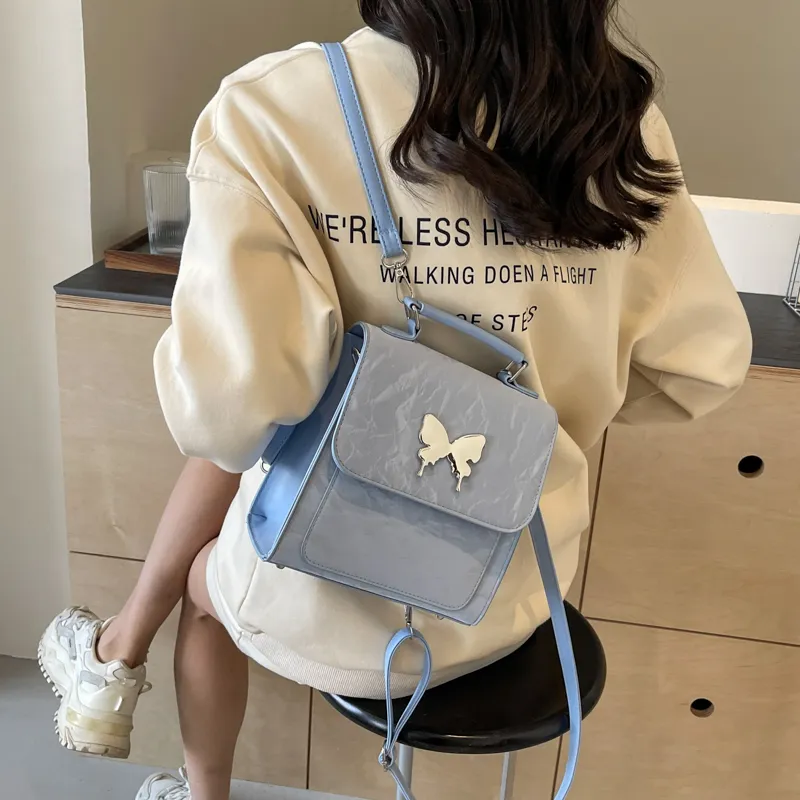 PINK·LAND PU Handbag Regular Women's White/Pink/Blue/Green/Black/Gray-16