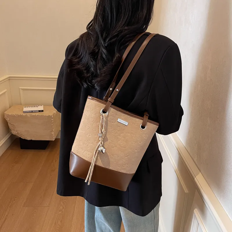 PINK·LAND PU Bucket Bags Shoulder Bags Women's Multicolor-9