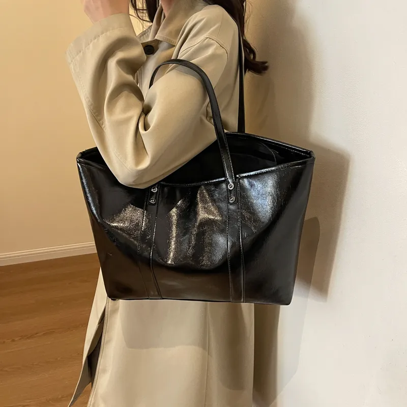 ROSEROOEN PU Tote Handbag Shoulder Bag Regular Women's Brown/Coffee/Black-13