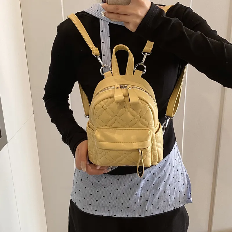RUIPAI PU Backpack Women's Silver/Black/Yellow/White-16