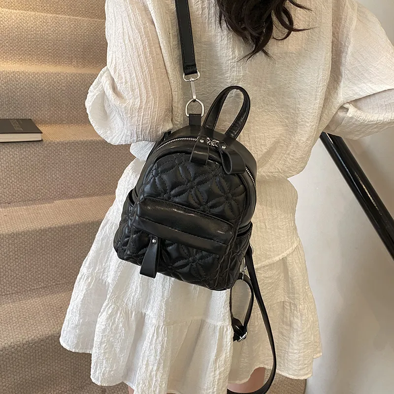 RUIPAI PU Backpack Women's Silver/Black/Yellow/White-11
