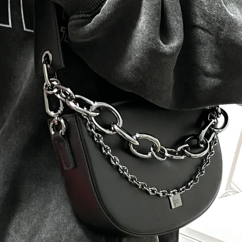 PINK·LAND PU Crossbody Bag Regular Women's Black-2