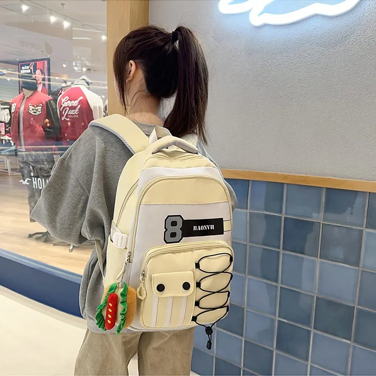 PINK·LAND Nylon Backpack Regular Unisex Multicolor-14