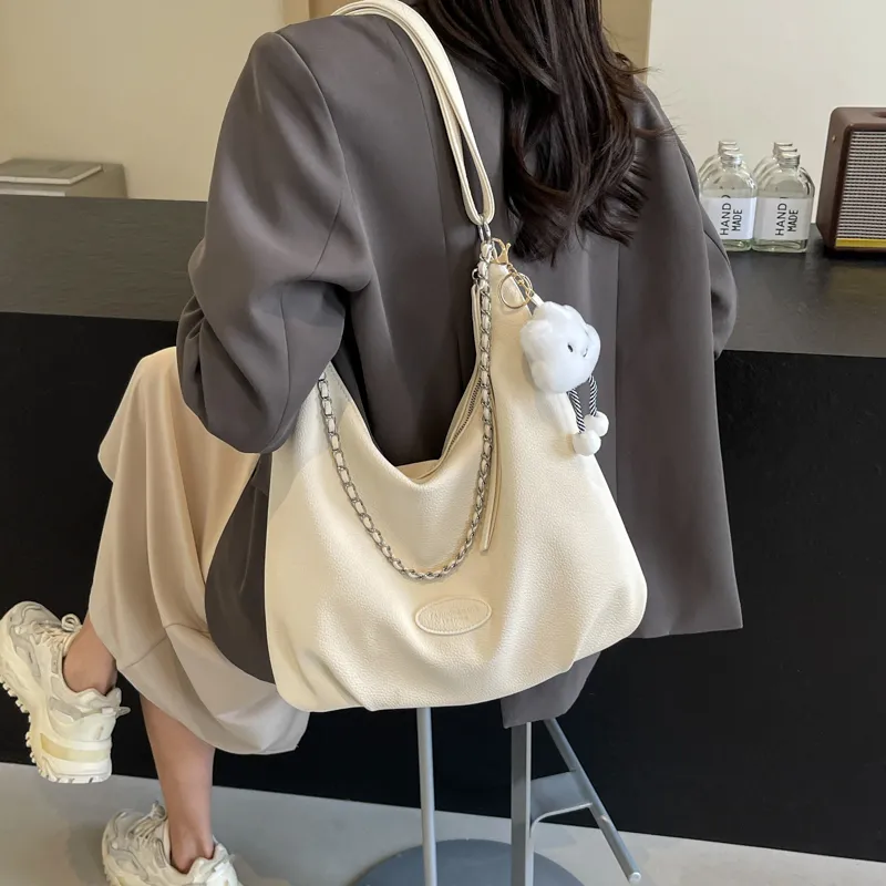 PINK·LAND PU Backpack Handbag, Shoulder Bag Women's Beige/Black/Blue-1