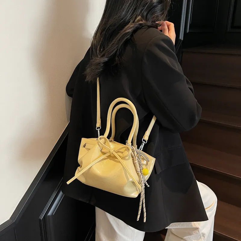 RUIPAI PU Handbag Women's Black/Ecru/Yellow/Pink-17