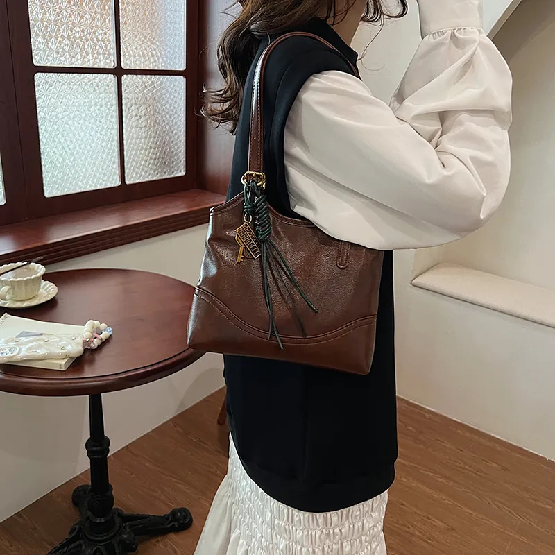 RUIPAI PU Shoulder Bag Regular Women's Black/Coffee/Red/Brown-26