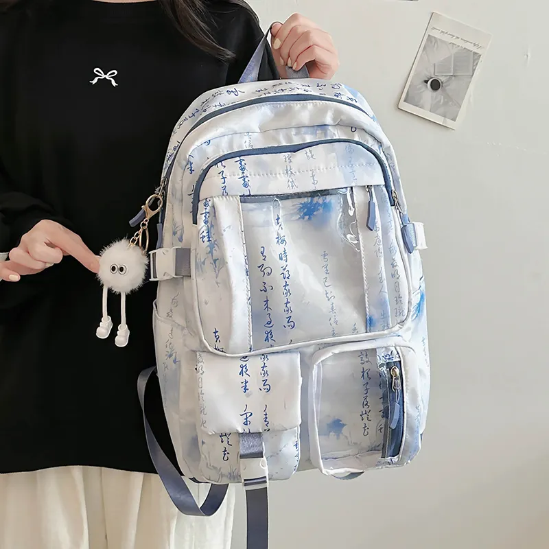 PINK·LAND Nylon Backpack Unisex Multicolor-22