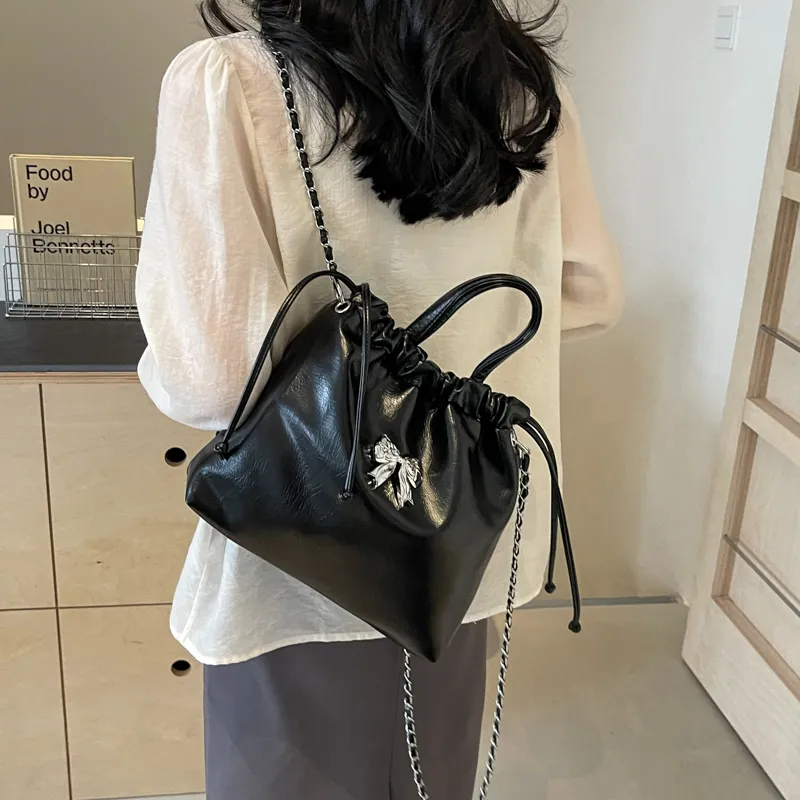 RUIPAI PU Shoulder Bag Regular Women's Silver/Ecru/Pink/Black-16