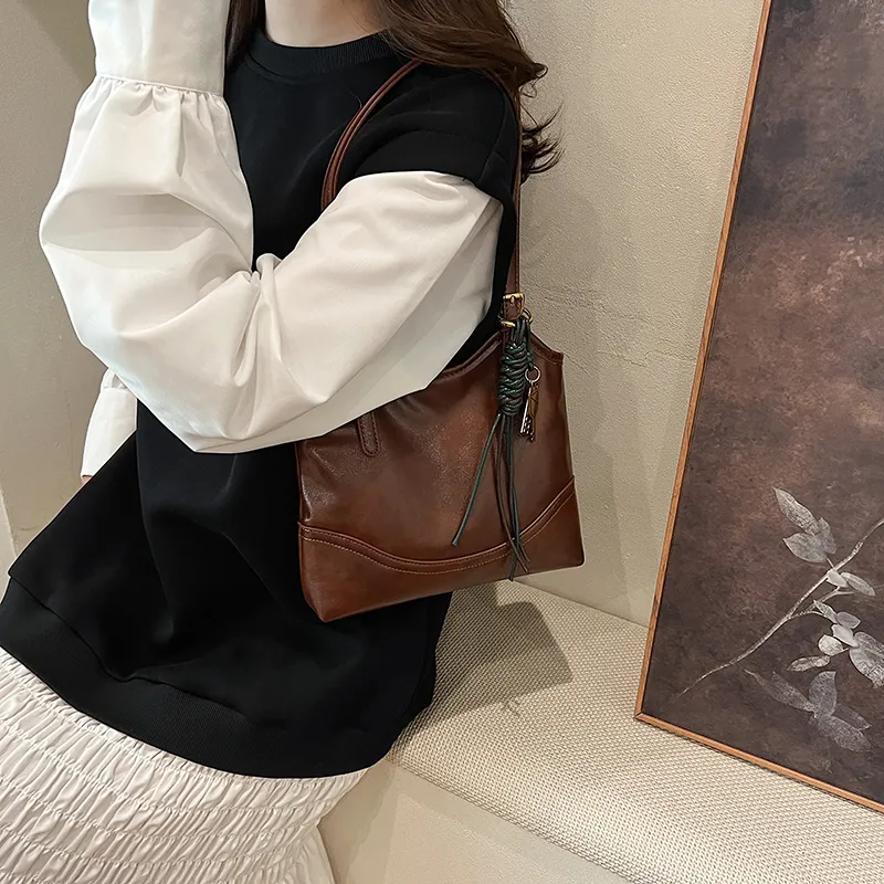 RUIPAI PU Shoulder Bag Regular Women's Black/Coffee/Red/Brown-24