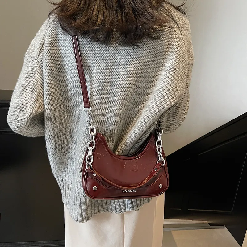 PINK·LAND PU Crossbody Bag, Shoulder Bag Women's Black/White/Silver/Pink-23