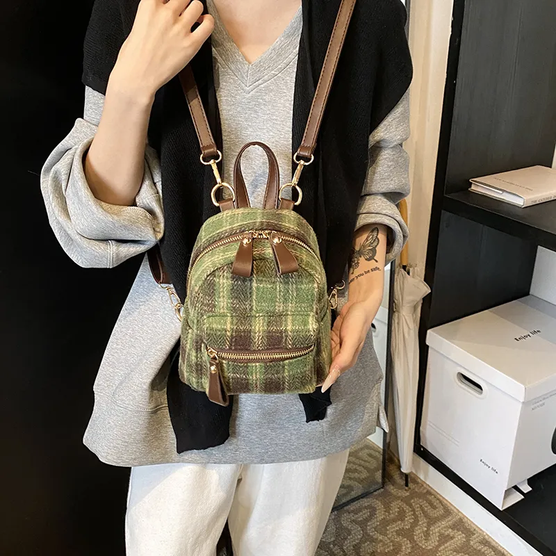 RUIPAI Woolen Backpack Women's Multicolor-11