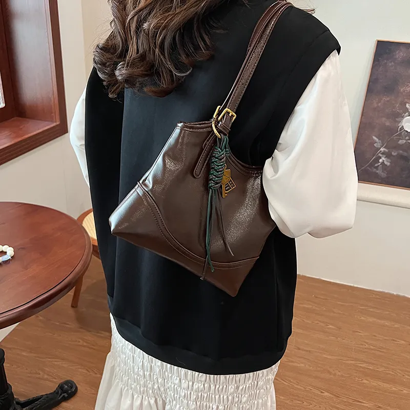 RUIPAI PU Shoulder Bag Regular Women's Black/Coffee/Red/Brown-10