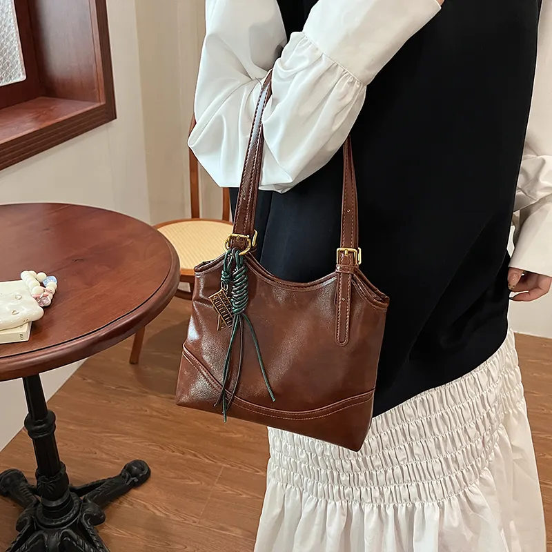 RUIPAI PU Shoulder Bag Regular Women's Black/Coffee/Red/Brown-27