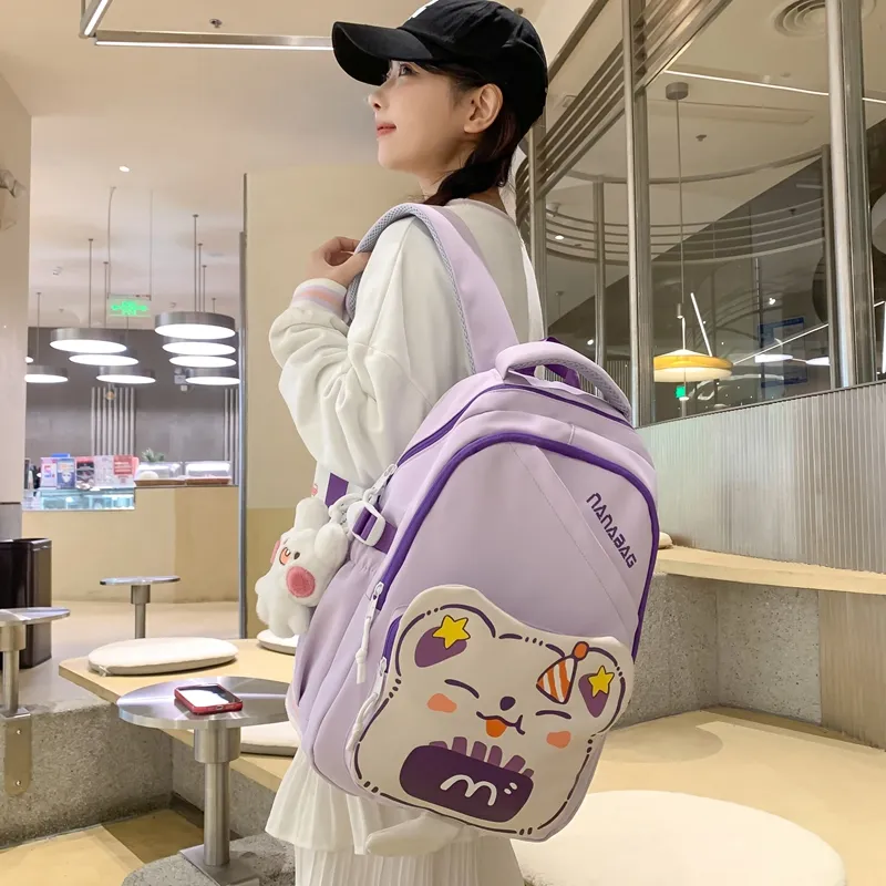 PINK·LAND Nylon Backpack Women's Multicolor-29