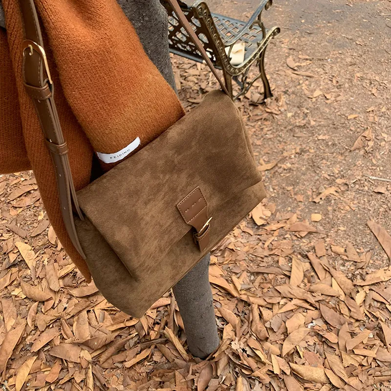 PINK·LAND Suede Shoulder Bag Women's-2