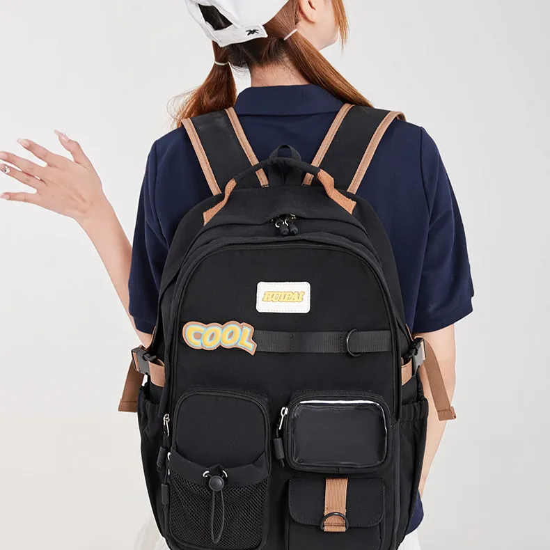 RUIPAI Oxford Backpack Regular Women's White/Black-3