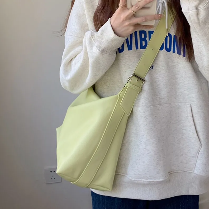 PINK·LAND PU Shoulder Bag Crossbody Bag Regular Women's Yellow/White/Black-3
