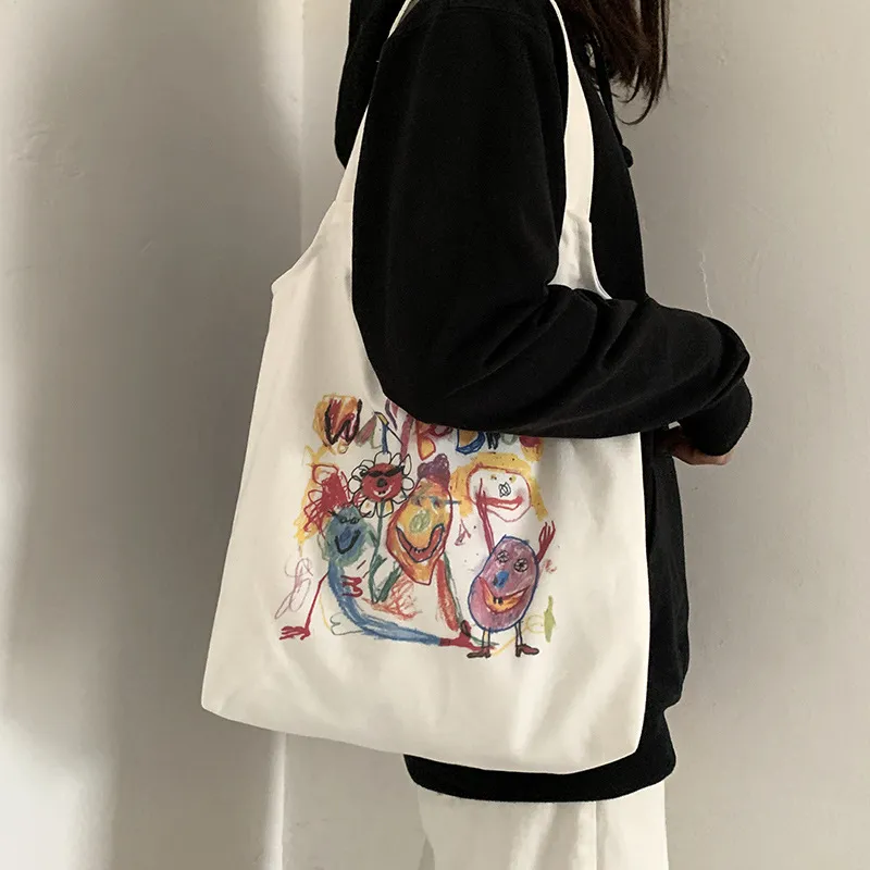 PINK·LAND Canvas Bag Shoulder Bag Women's White-3
