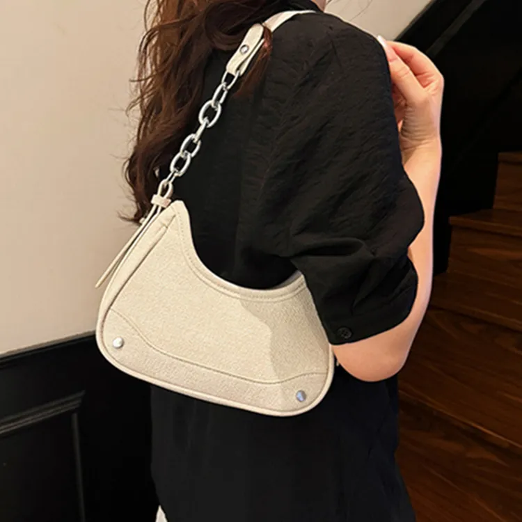 PINK·LAND PU Crossbody Bag, Shoulder Bag Women's Black/White/Silver/Pink-32