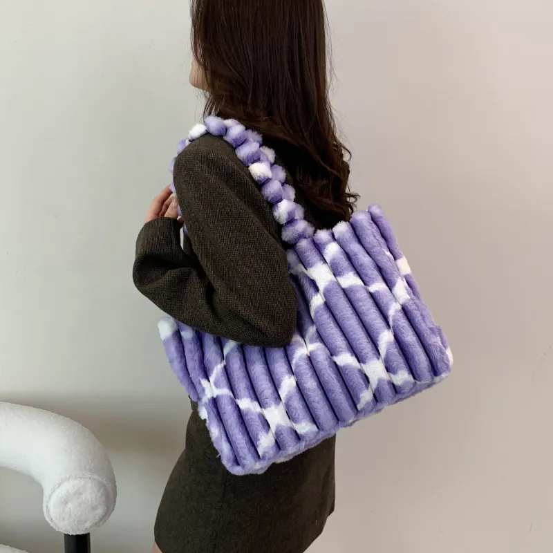 PINK·LAND Cotton Shoulder Bag Regular Women's Khaki/Purple/Pink/Blue-12