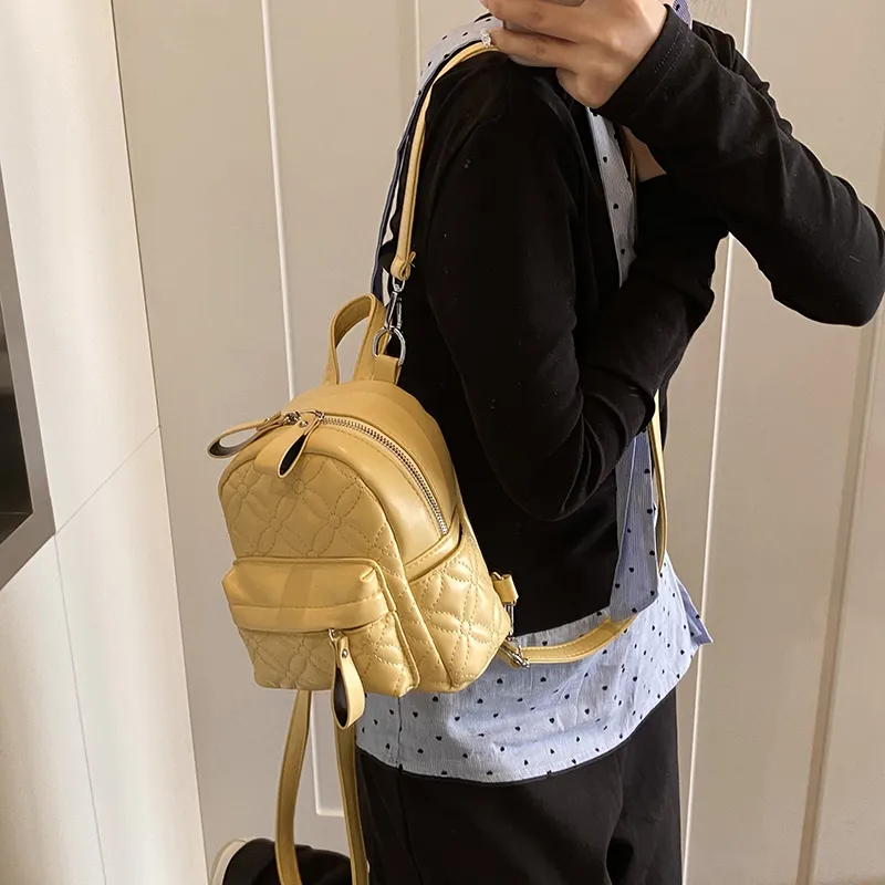 RUIPAI PU Backpack Women's Silver/Black/Yellow/White-14