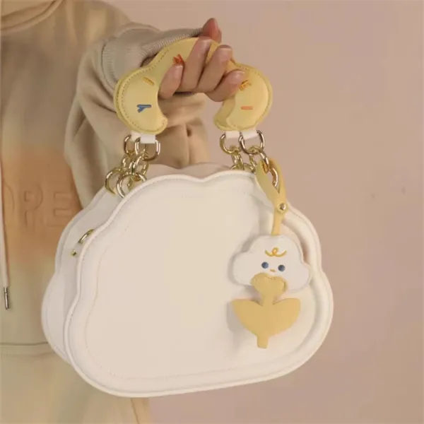 PINK·LAND PU Shoulder Bags Handbags Regular Women's Yellow/White-5