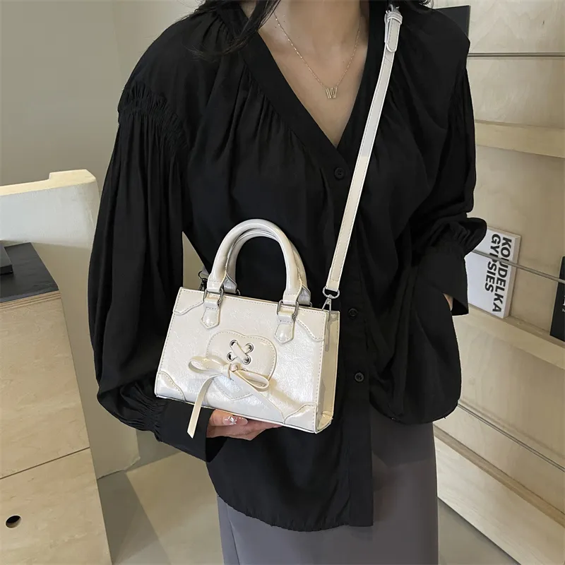 PINK·LAND PU Handbag Regular Women's Silver/Ecru/Burgundy/Black-9