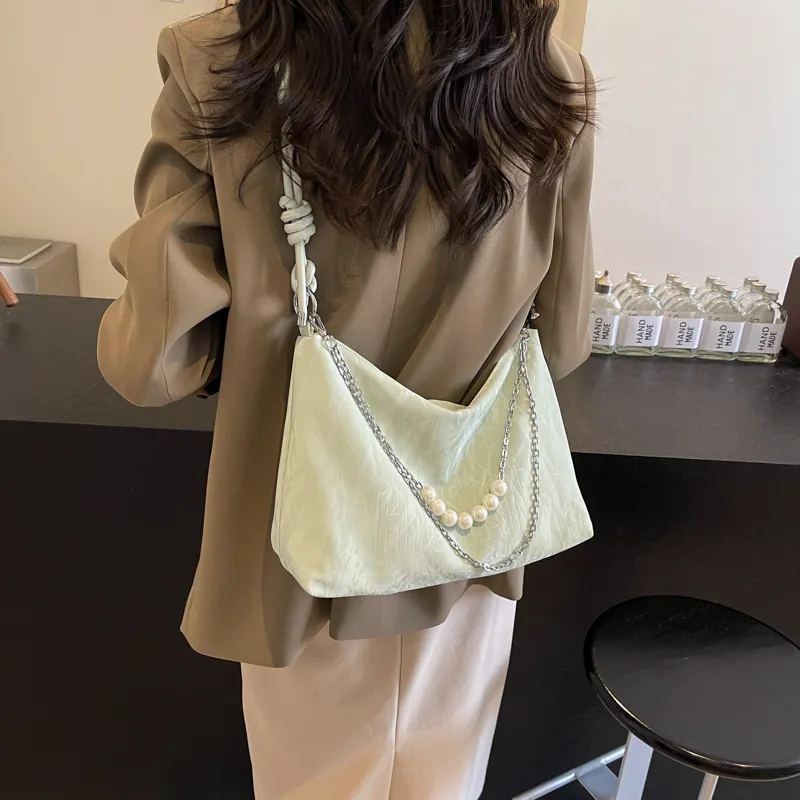 PINK·LAND PU Tote Crossbody Bag Shoulder Bag Women's Silver/Ecru/Green/Black-14