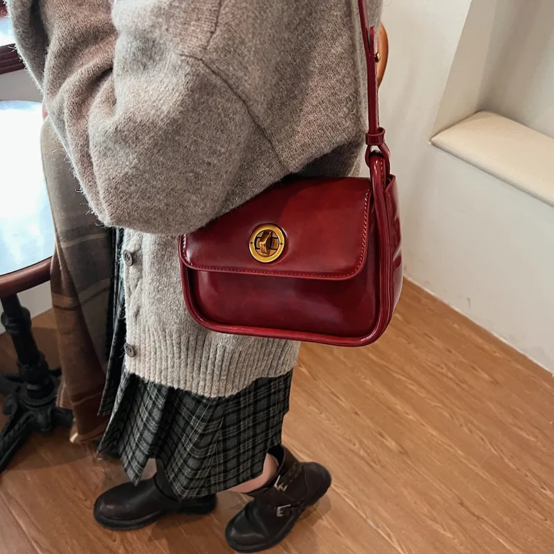 RUIPAI PU Shoulder Bag Regular Women's Coffee/Green/Black/Red-25
