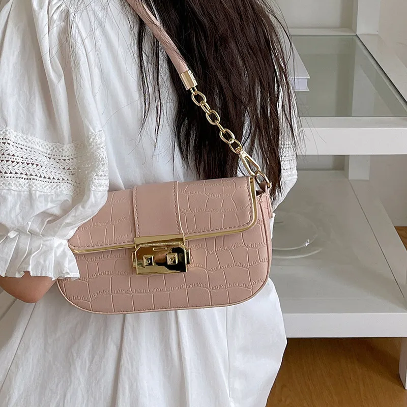 PINK·LAND PU Shoulder Bag Regular Women's Cherry Blossom Pink/Ecru/Elegant Black-2