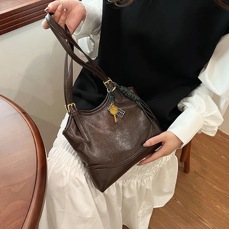 RUIPAI PU Shoulder Bag Regular Women's Black/Coffee/Red/Brown-9