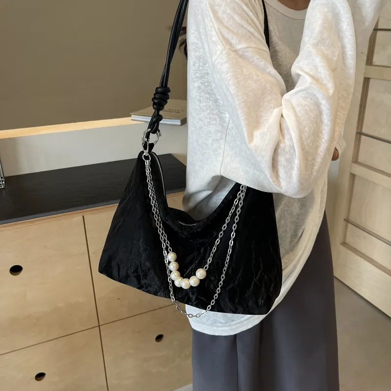 PINK·LAND PU Tote Crossbody Bag Shoulder Bag Women's Silver/Ecru/Green/Black-23