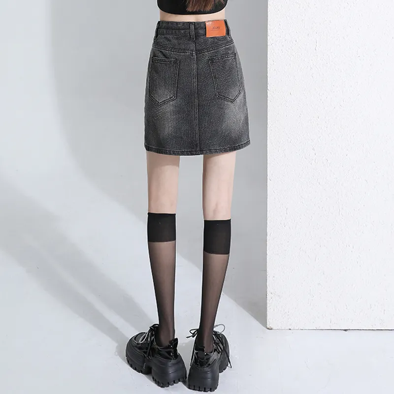QUIET ANGEL Denim Short Skirts Women's-5
