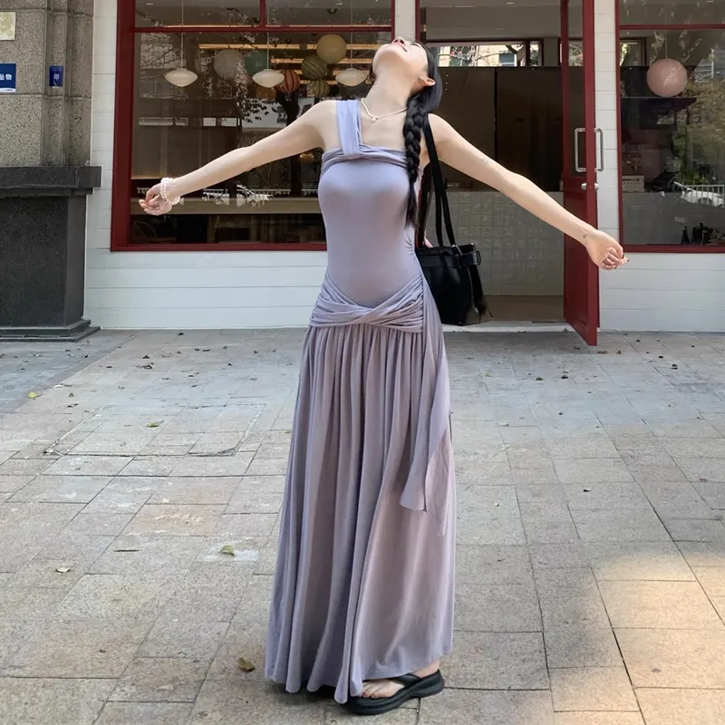 QUIET ANGEL Slip Dresses Women's Purple Shopping Bag-4