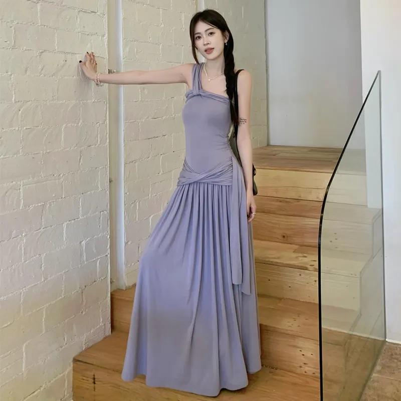 QUIET ANGEL Slip Dresses Women's Purple Shopping Bag-3