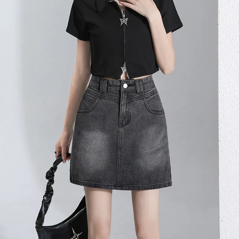 QUIET ANGEL Denim Short Skirts Women's-6