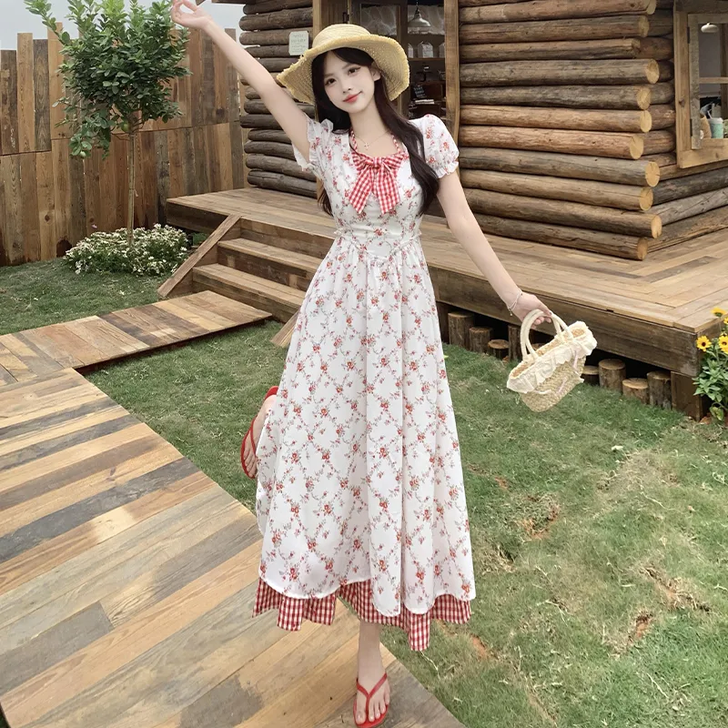 QUIET ANGEL Short Sleeved Dress Women's-11
